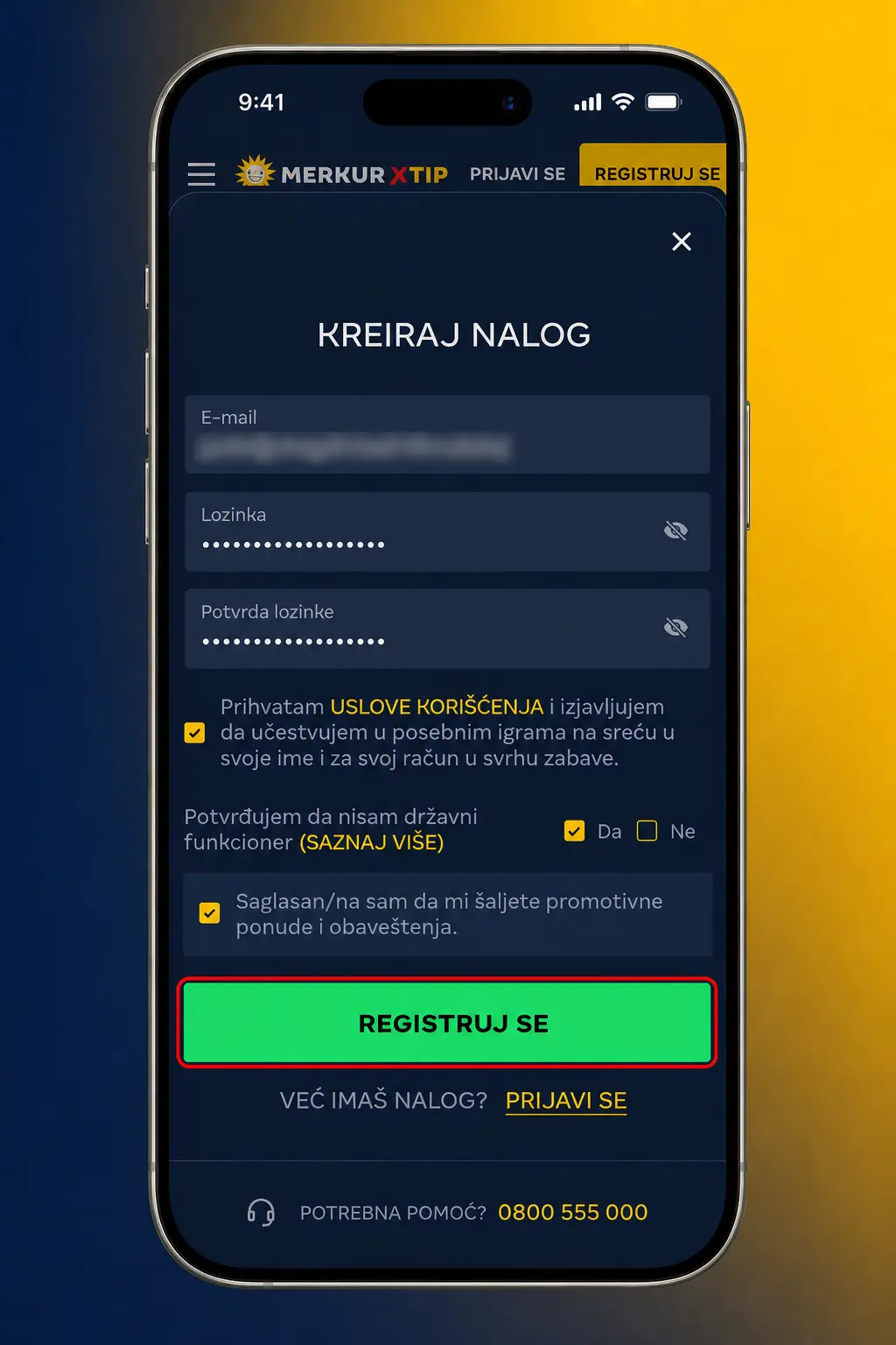 Uputstvo u koracima za postavljanje prvog tiketa: izbor sporta, meča, kvote i uplata iznosa na sajtu za klađenje.