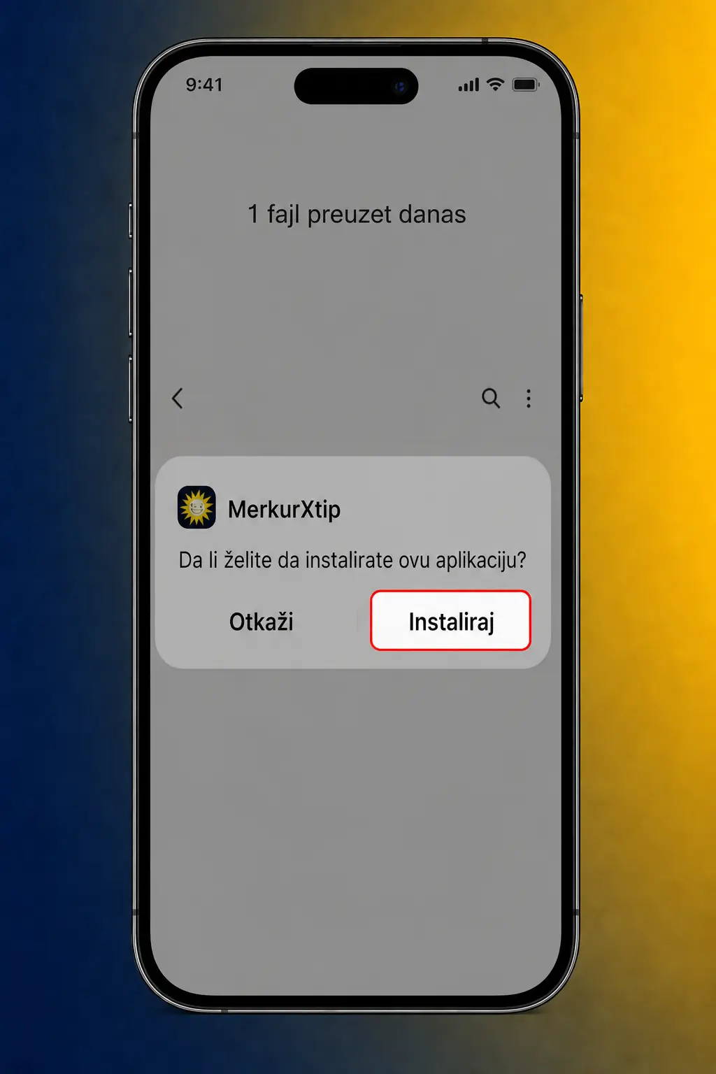 Preuzimanje MerkurXtip APK aplikacije za Android u četiri jednostavna koraka na mobilnom telefonu.
